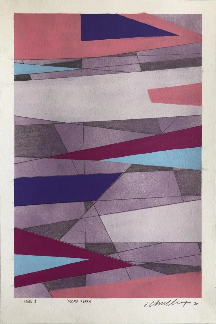Dan Charbonnet (formerly Dan Tague),   Pulmo Terra Panel 1,  18" x 12"