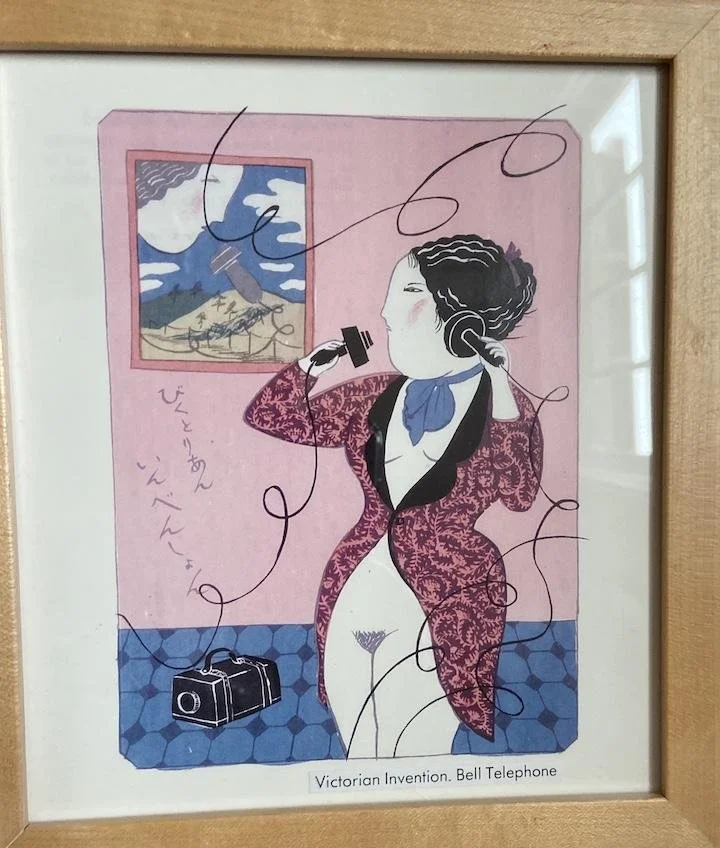 Mayumi Oda,  Victoria Invention: Bell Telephone,  7 3/4" x 8 7/8"