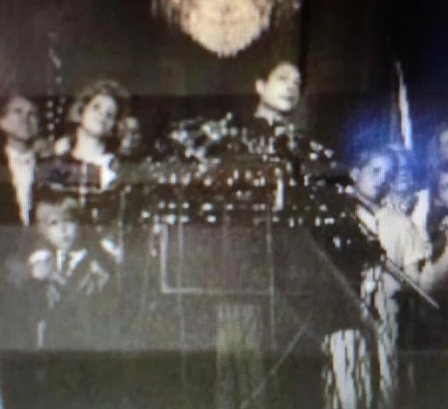 Unknown,  Untitled / Al Gore and Family at Press Conference,  16" x 16"