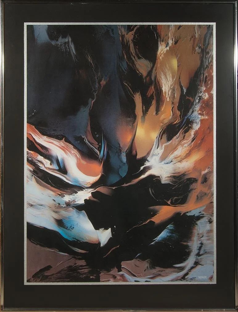 Leonardo Nierman,   unknown - cosmic swirls,  26" x 34.5"