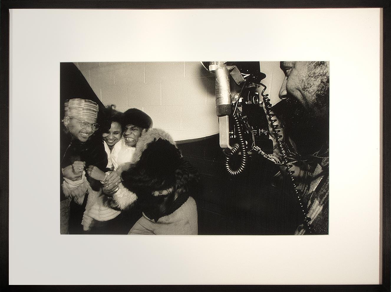 William Klein, mike tyson trio being filmed,  19.5" x 25.5" (framed)