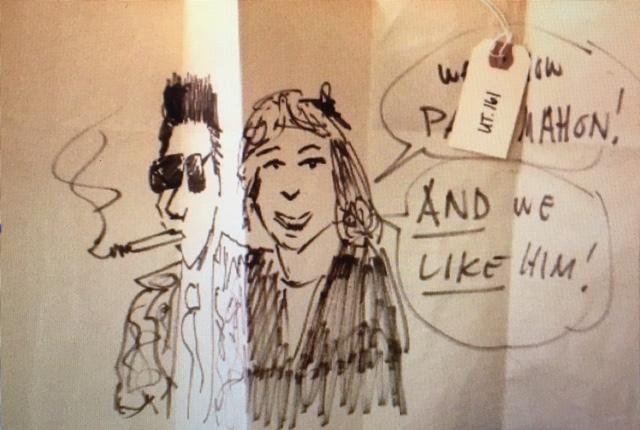 Unknown,  Unknown (Cartoon Couple),  18" x 15"