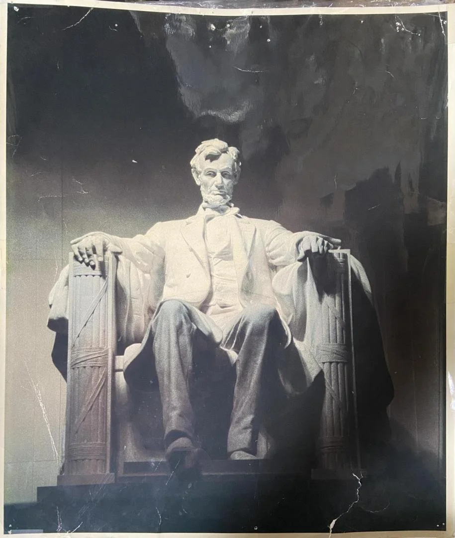 unknown,  Lincoln Memorial photo,  18.5" x 15.5"