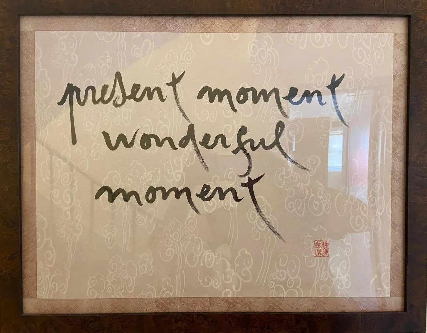 Thich Nhat Hanh,   Present Moment Wonderful Moment,  19" x 24"