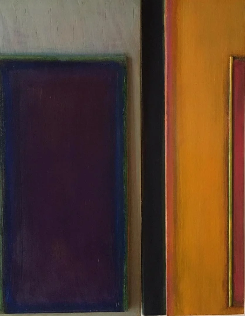 Page Carter,  Orange and Purple shingle piece  11" x 14"