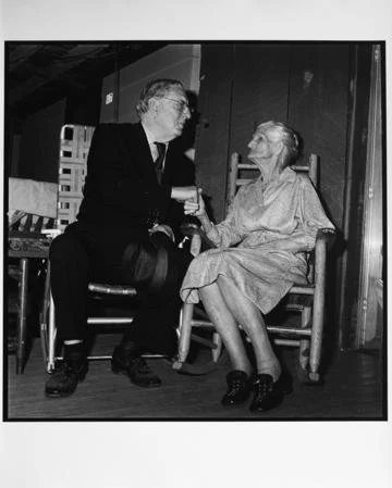 Rosalind Fox Solomon,  Ross Barnett, ex-governor of Mississippi with a former constituent, 1978 (Mahon 678),  16" x 16"