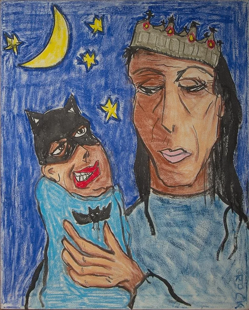 Bill Rock, Madonna & Batman Jesus,  24" x 30"