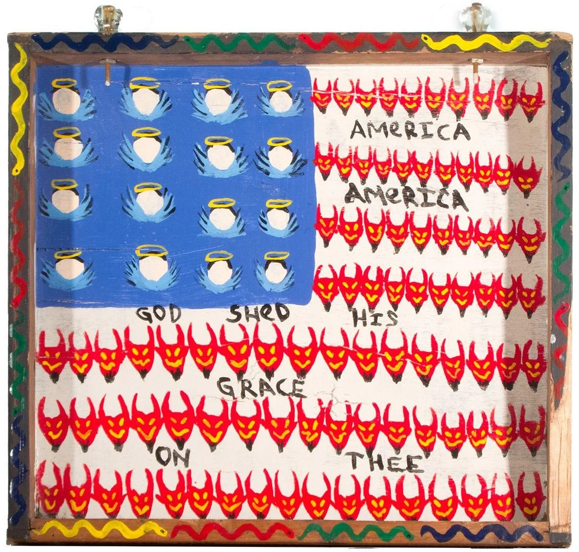 Amos Humel, American Flag,  16" x 14.25"