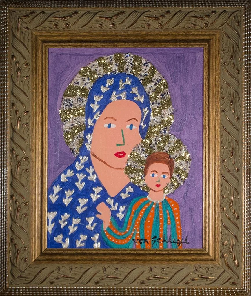Patricia Von Schlegel,  Madonna and Child,  17" x 20"