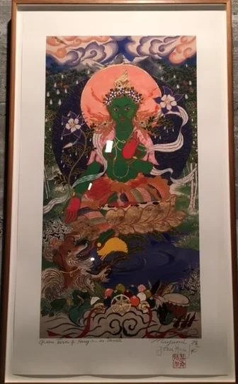 Mayumi Oda Joan Halifax,   Green Tara and Sangre de Christo,  19.5" x 34.5"
