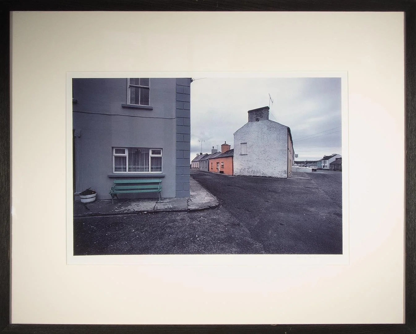 Harry Callahan,  (street on overcast day gray building),  18" x 22.5" framed