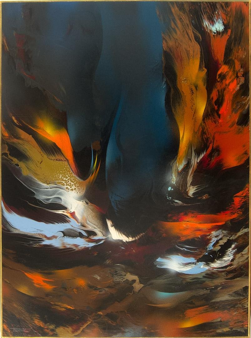 Leonardo Nierman,   Magic Fire,  48.5" x 36"