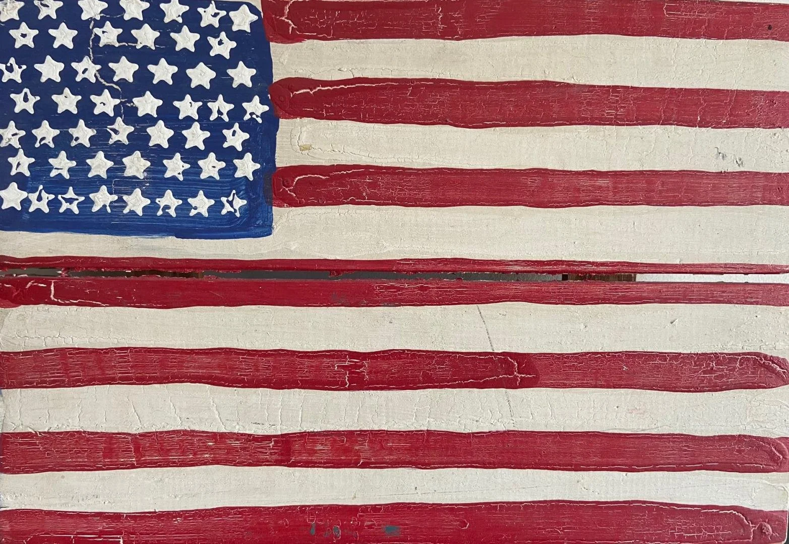 Atmos Humel, American Flag,  11" x 16"