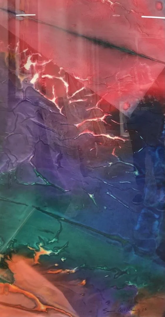 Sam Gilliam,   Unknown  56" x 29.75"/ Framed 62" x 35"