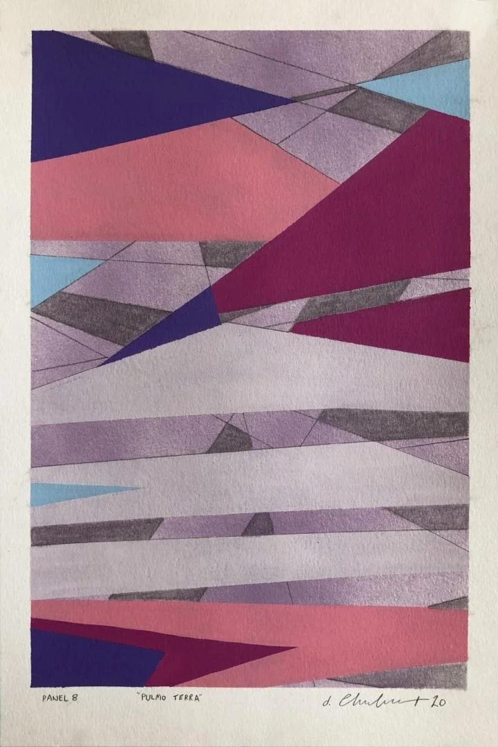 Dan Charbonnet (formerly Dan Tague),   Pulmo Terra Panel 8,  18" x 12"