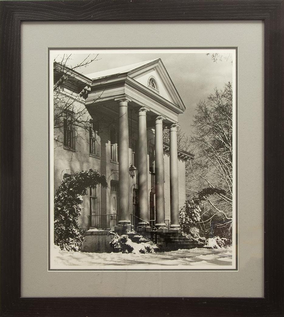 unknown,  Untitled / Building façade with columns,  22" x 24.75"