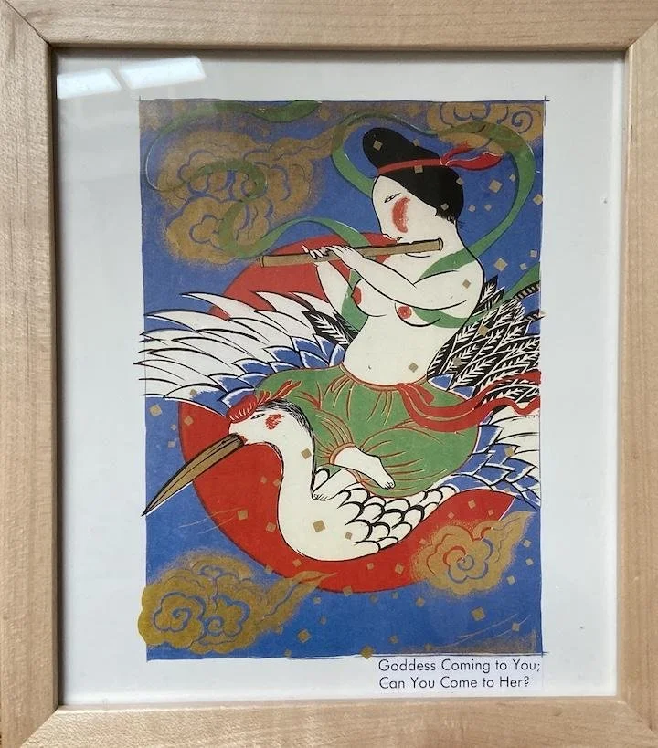 Mayumi Oda,   Goddess Coming to You. Can You Come to Her?,  7 3/4" x 8 7/8"