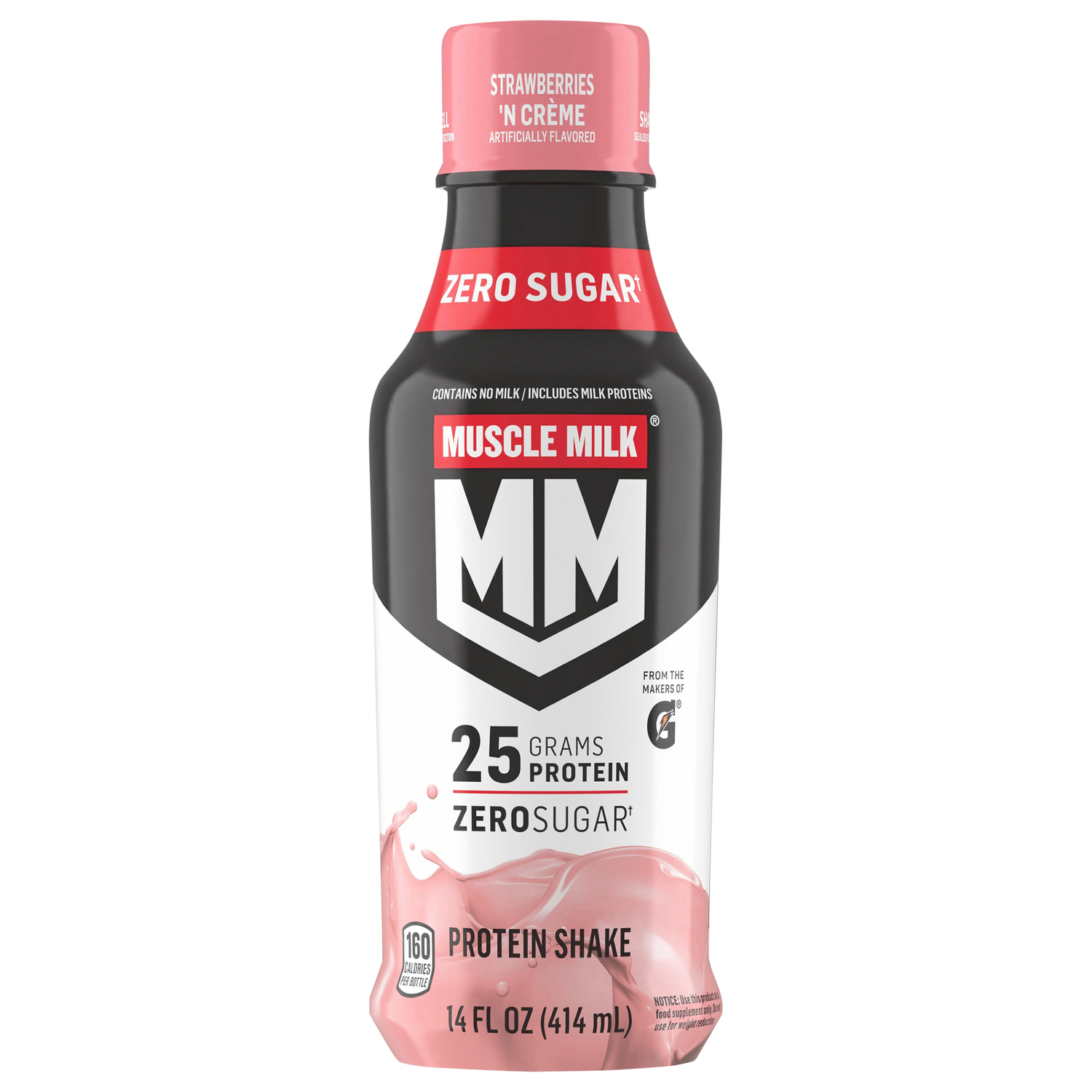 Muscle Milk zero sugar protein shake [strawberry] - 160kcal