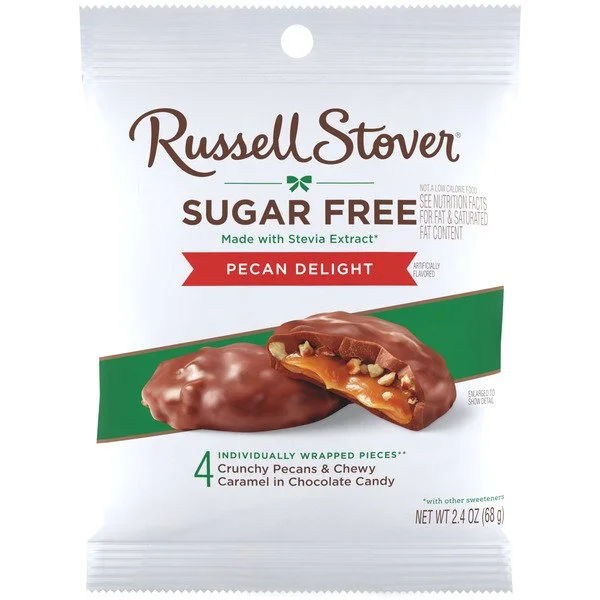 Russell Stover SUGAR FREE pecan delight chocolate - 140kcal