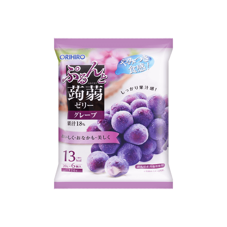 Orihiro konjac jello 6 pcs [grapes] - 13kcals