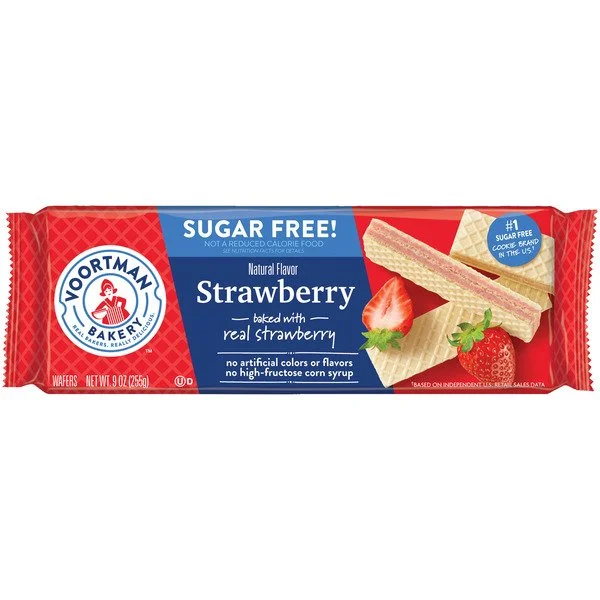Voortman Bakery ZERO SUGAR wafers [strawberry] - 130kcal