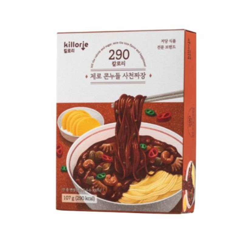 Killorie low calories konjac noodles [spicy jjajang] - 290kcal