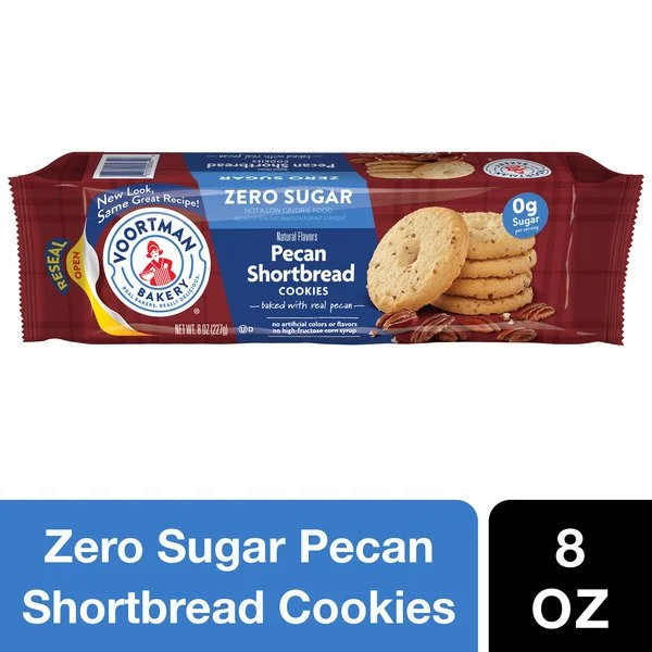 Voortman Bakery ZERO SUGAR pecan shortbread cookies - 90kcal