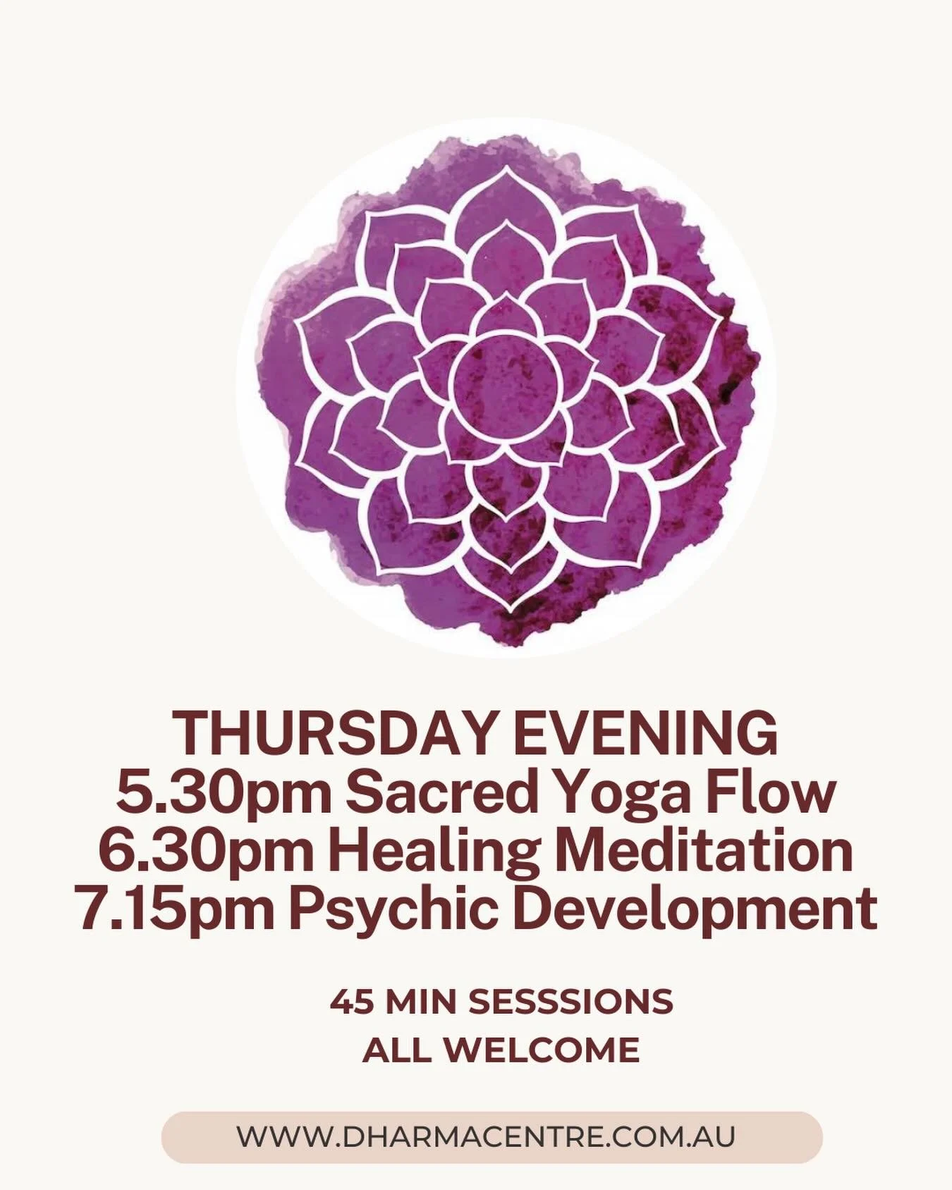 Good evening! 

Classes are about to begin, 5.30pm for yoga, followed by meditation at 6.30pm. 

Tonight we follow on from last week with intuitive development techniques. We re-visit muscle testing in our 7.15pm intuitive development session, where 