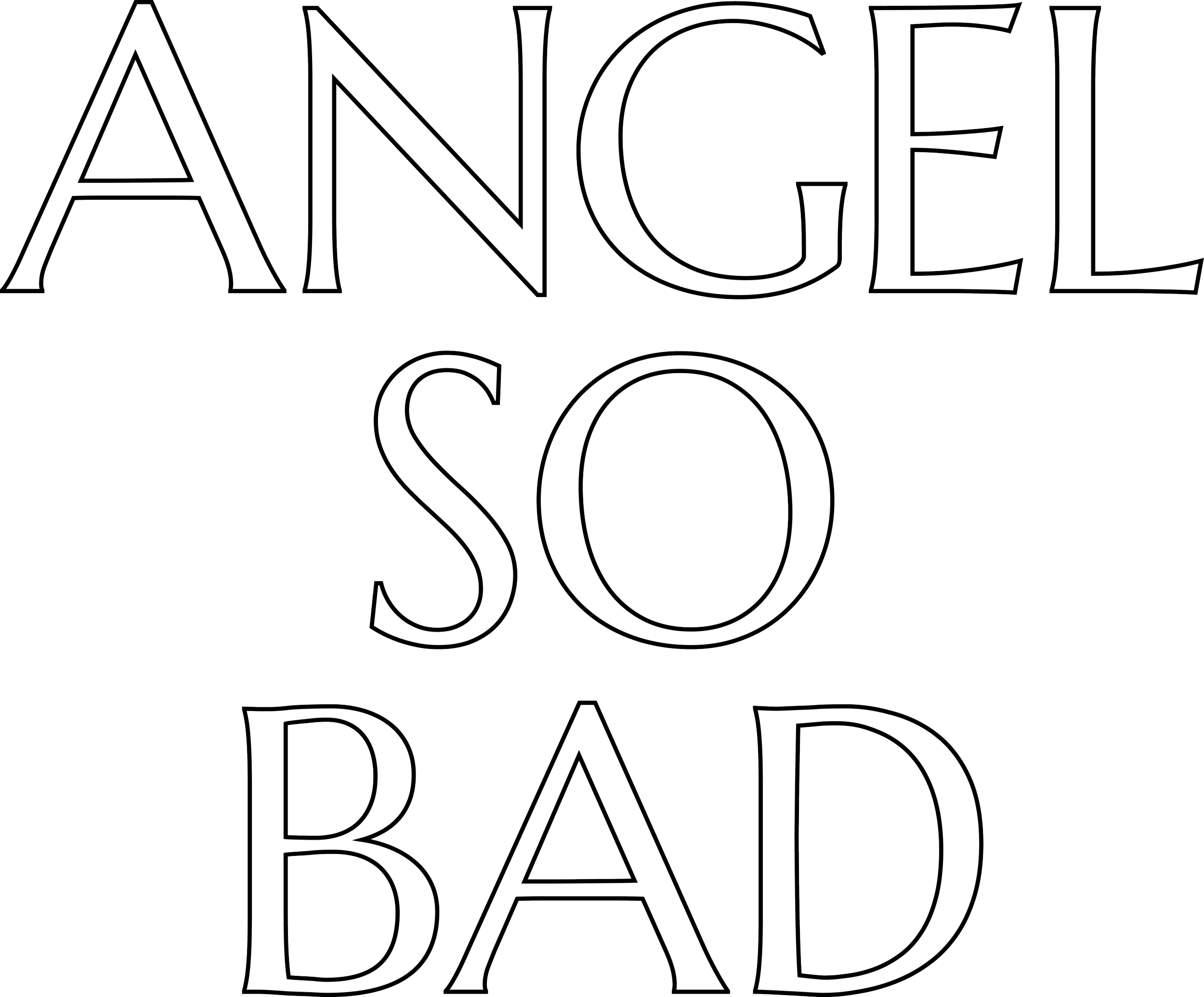 The word 'ANGE' in large white outlined capital letters on a black background with the words 'SO' and 'BAR' below.