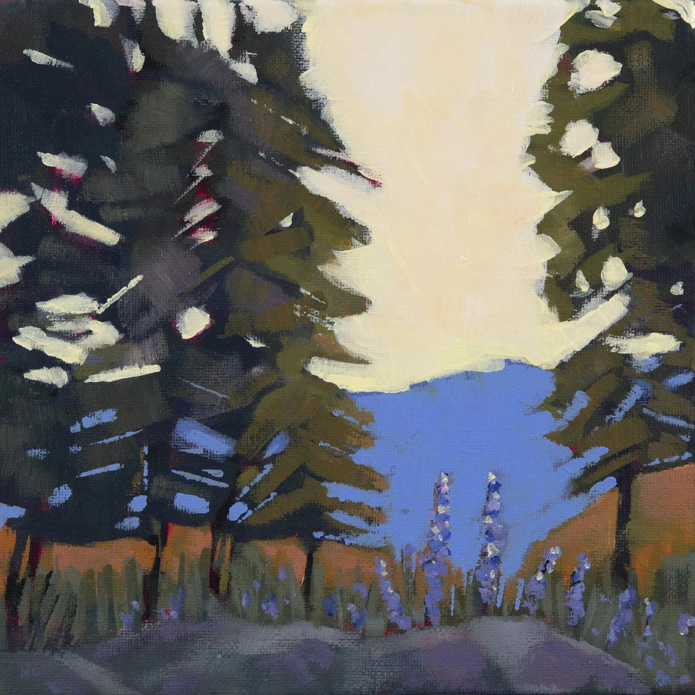 Serenity Pines Abstract Landscape