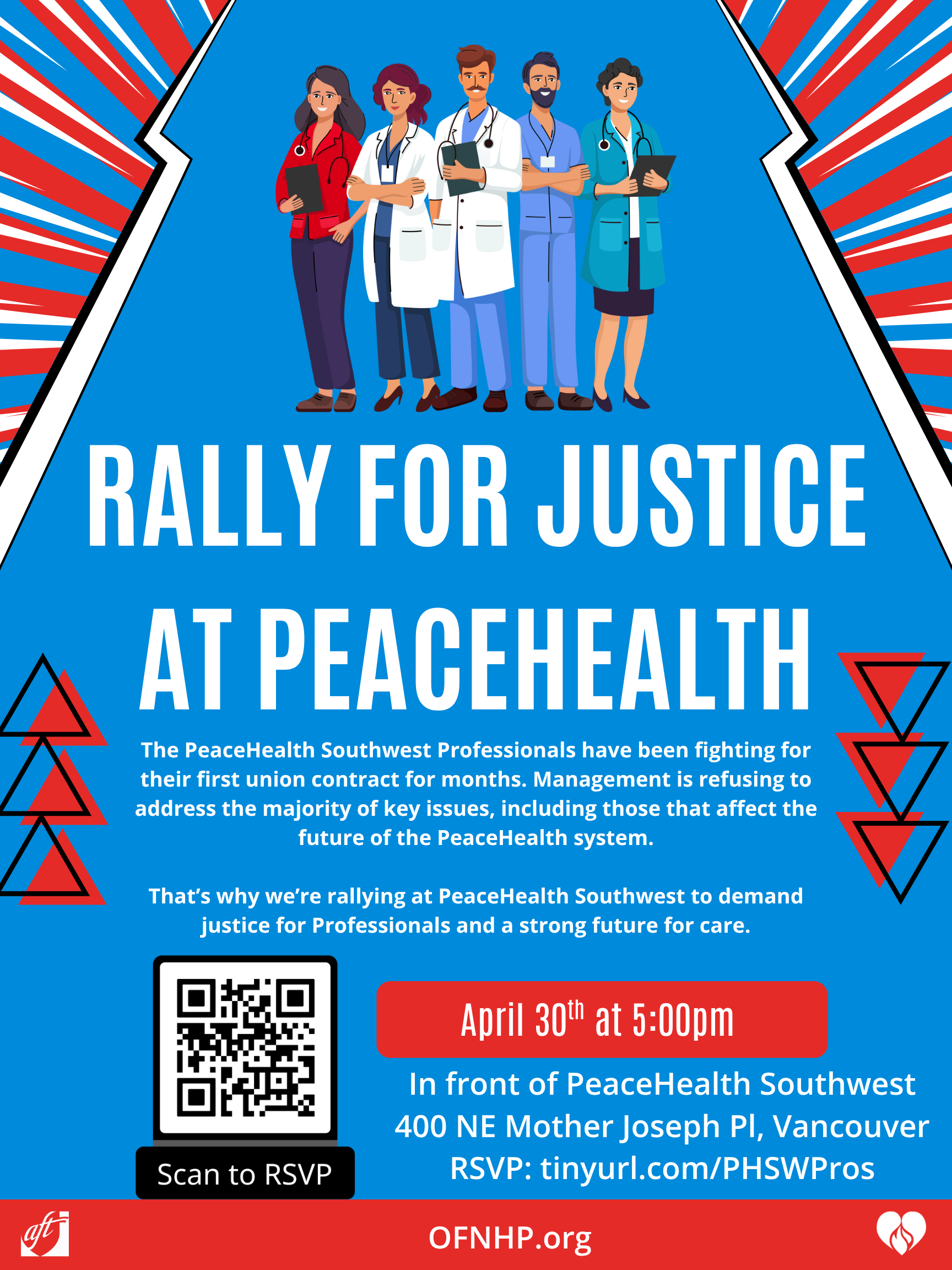 Rally to Demand Justice for PeaceHealth Southwest's Professionals