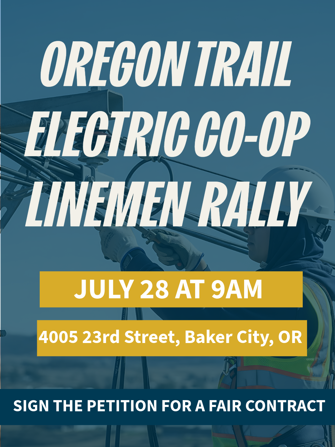 Rally to Support Oregon Trail Electric Co-op Workers 