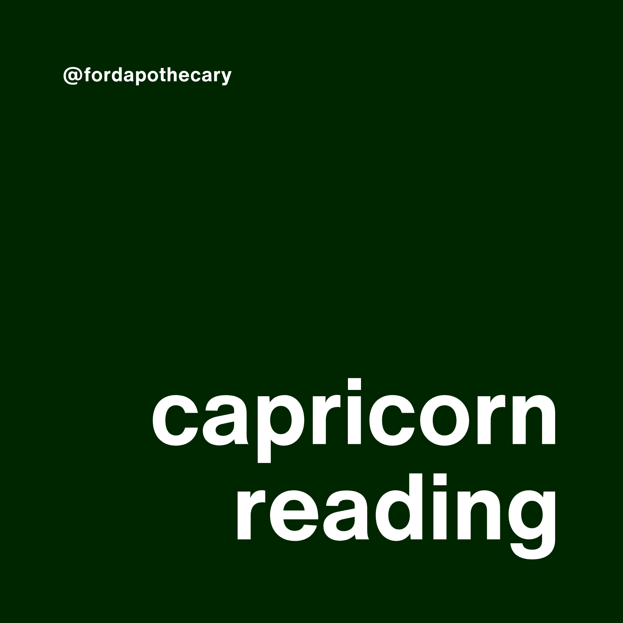 capricorn reading