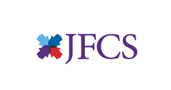 JFCS logo with a multicolored butterfly icon and purple text.