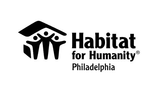 Habitat for Humanity Philadelphia logo with a stylized house and three people.