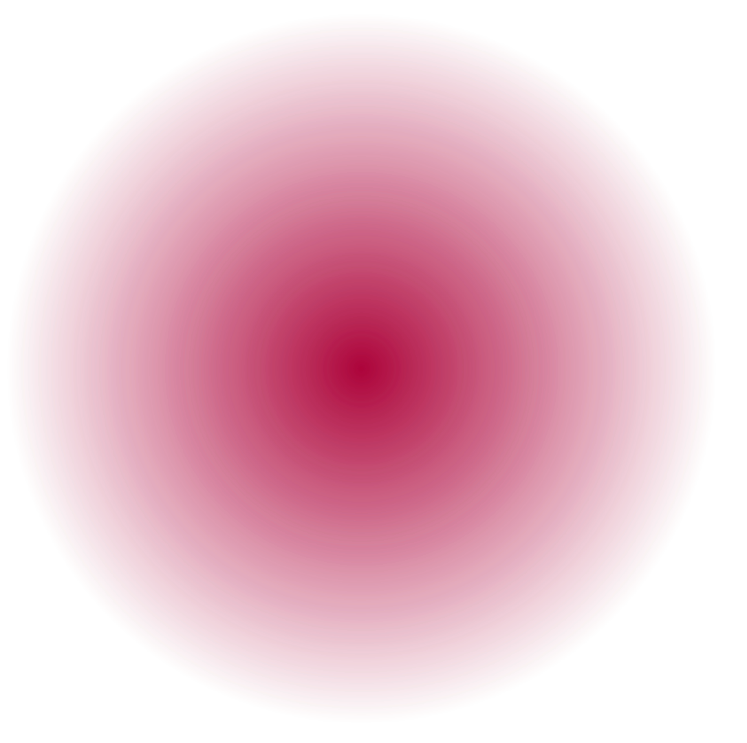 A large, circular, pink and red gradient pattern with concentric rings radiating outward.