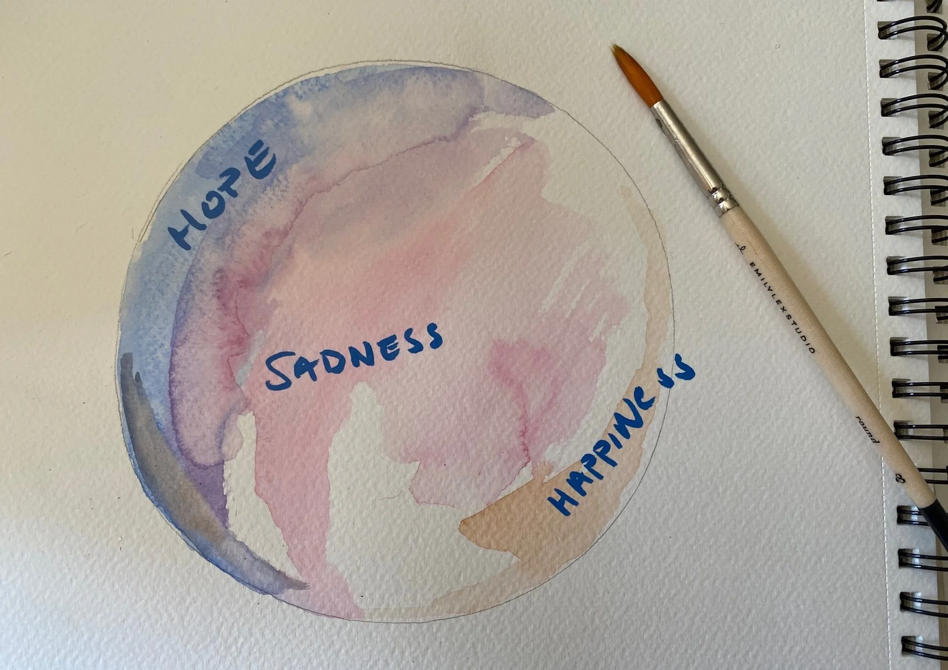 Mandala with watercolor