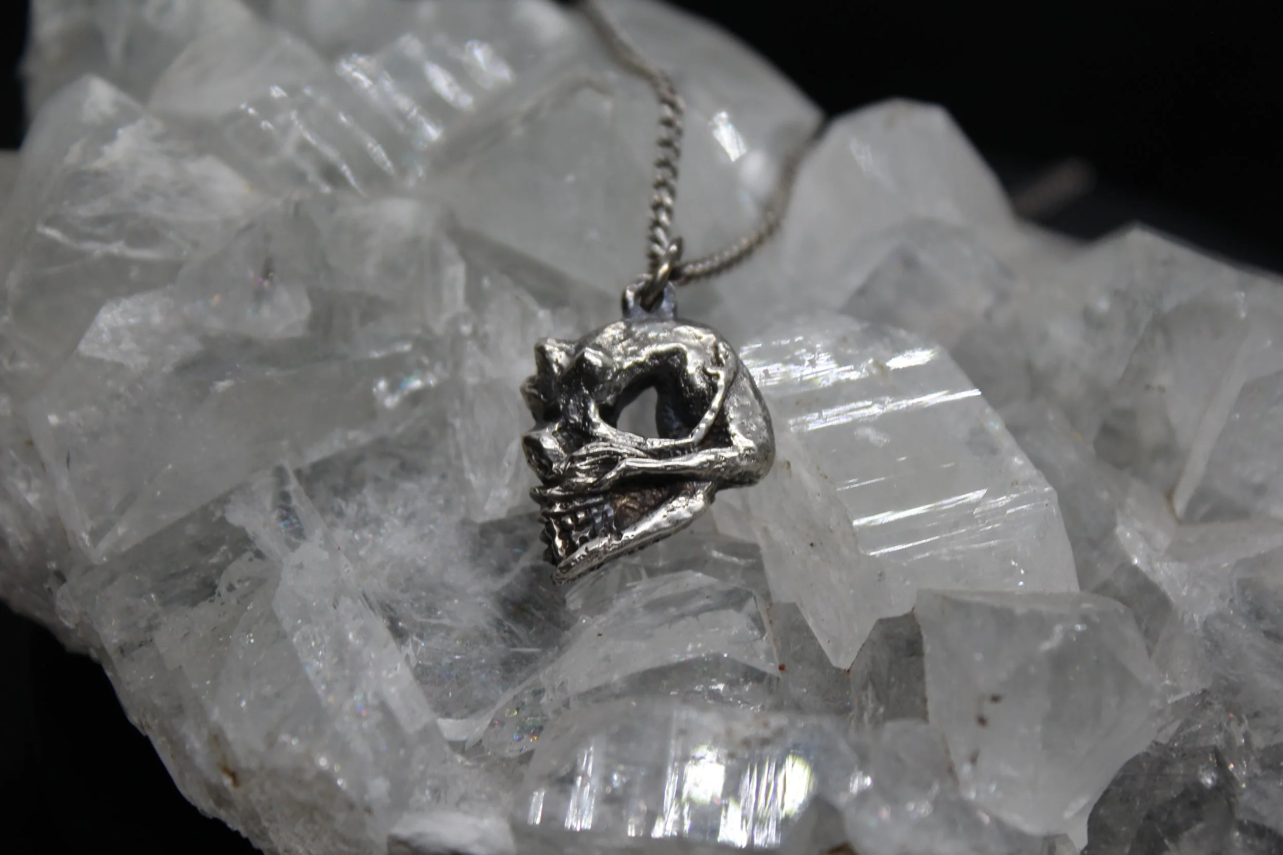 Skull-Nude Silver Pendant