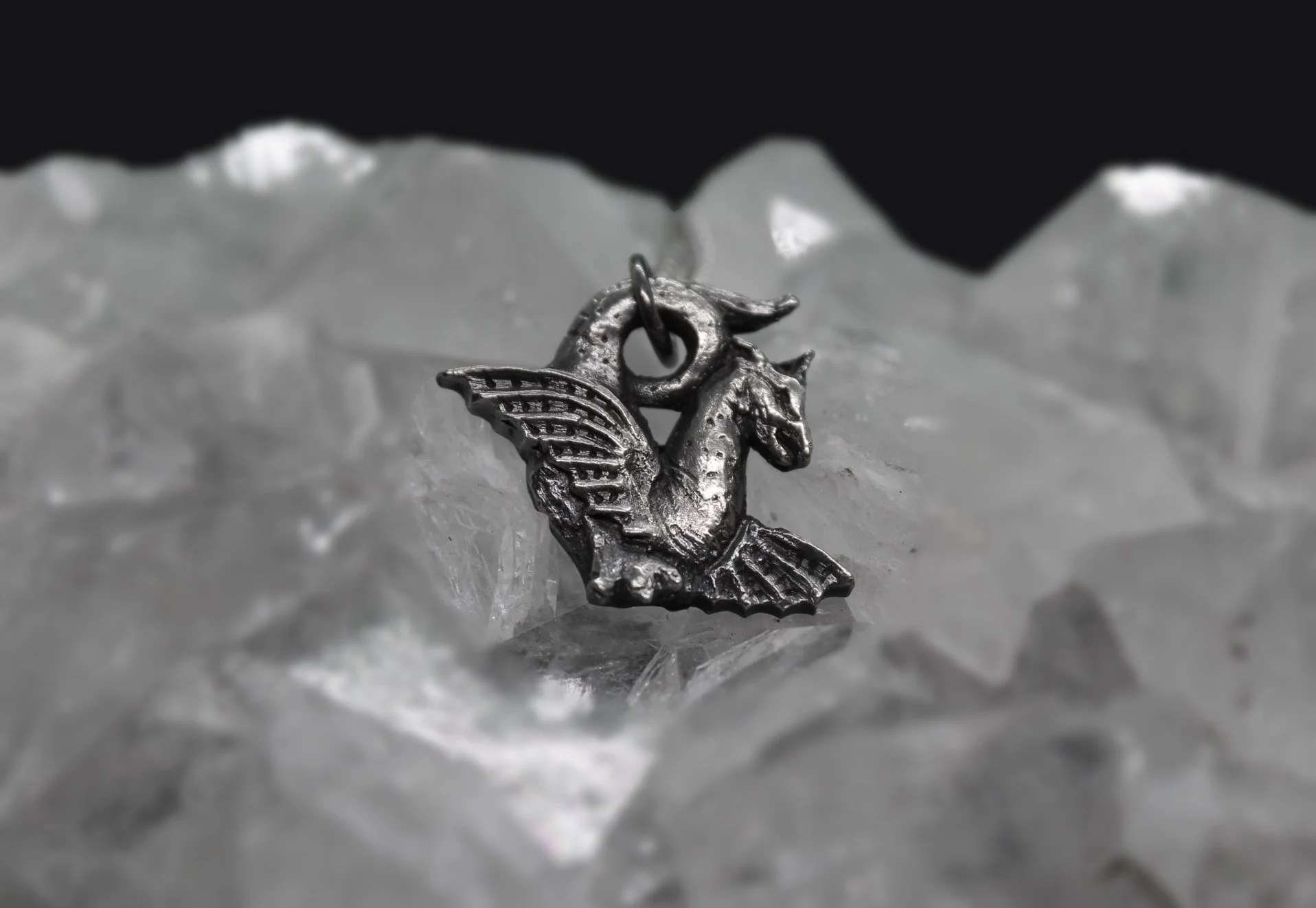 Medieval Dragon Silver Pendant
