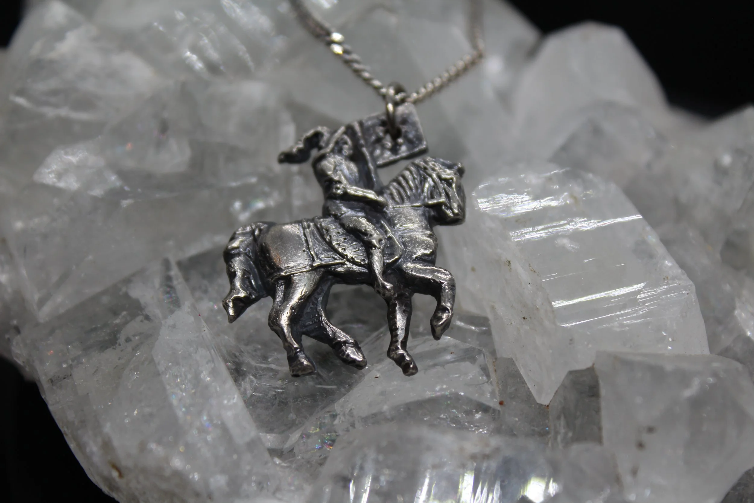 Death Tarot Silver Pendant