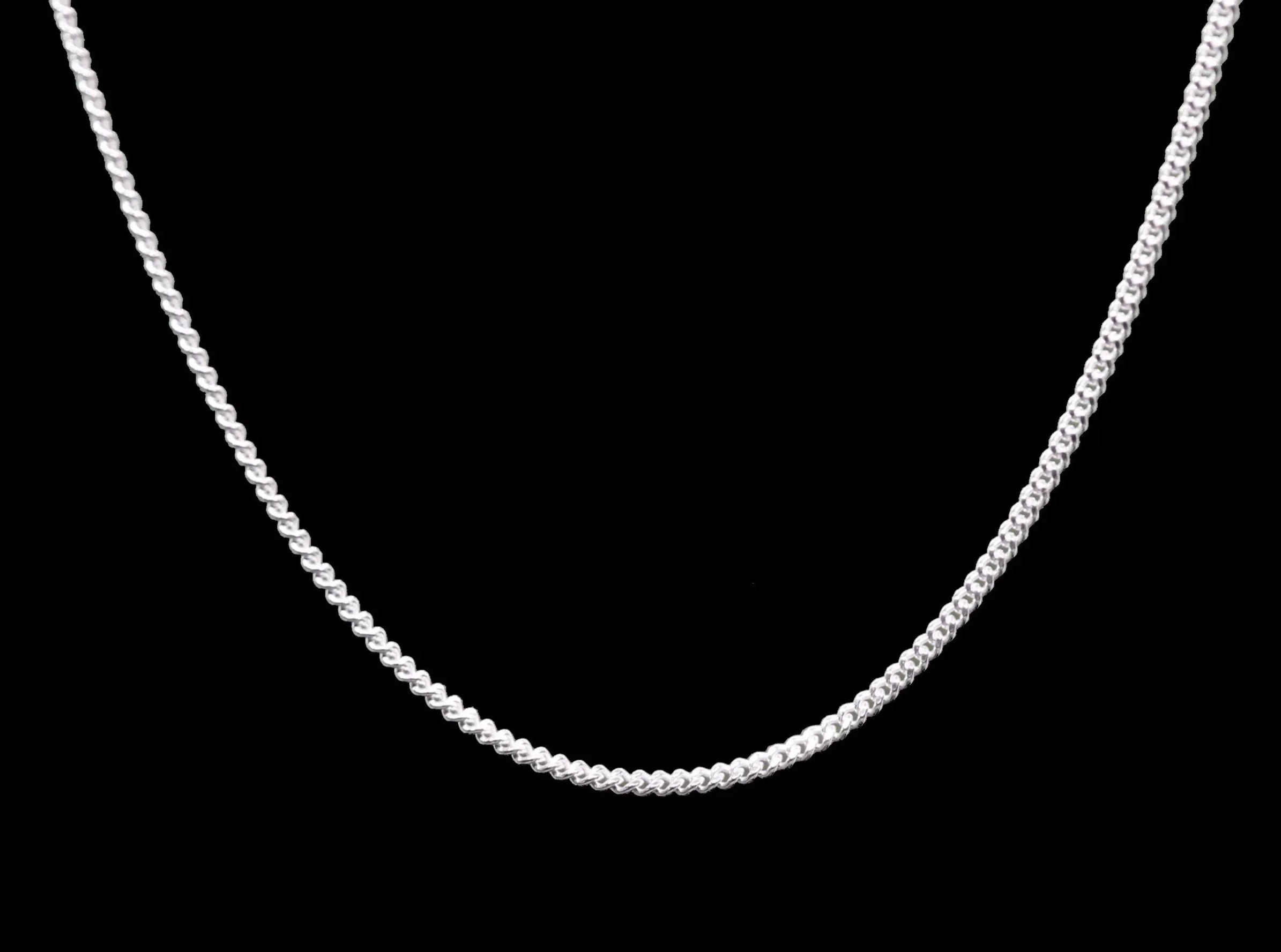 Diamond Cut Italian Silver Necklace 50cm