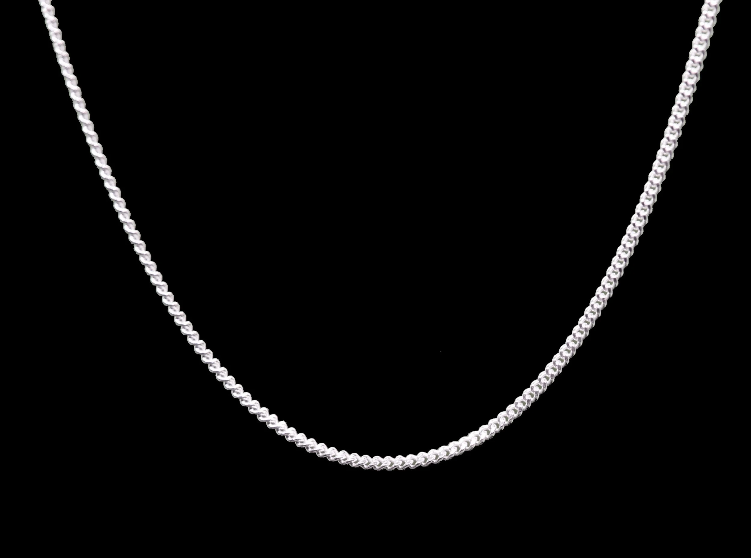 Curb Italian Sterling Silver Necklace 50cm
