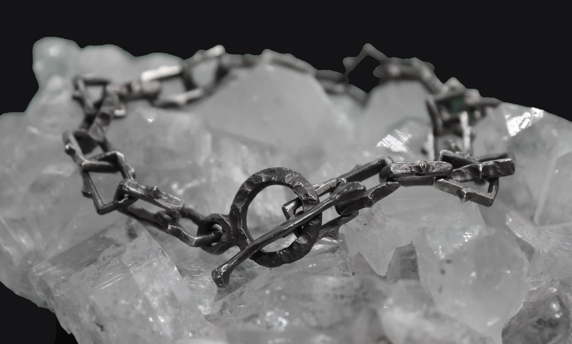 Spiked Chain Silver Bracelet