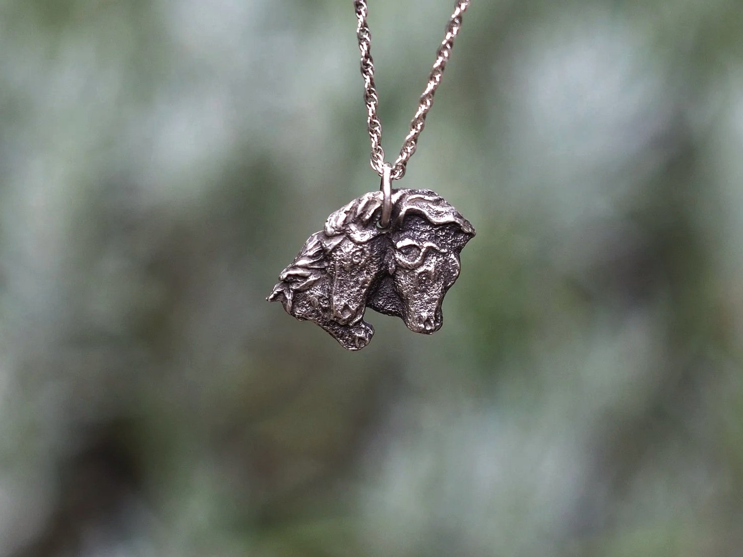 Pharaoh's Horses Silver Pendant