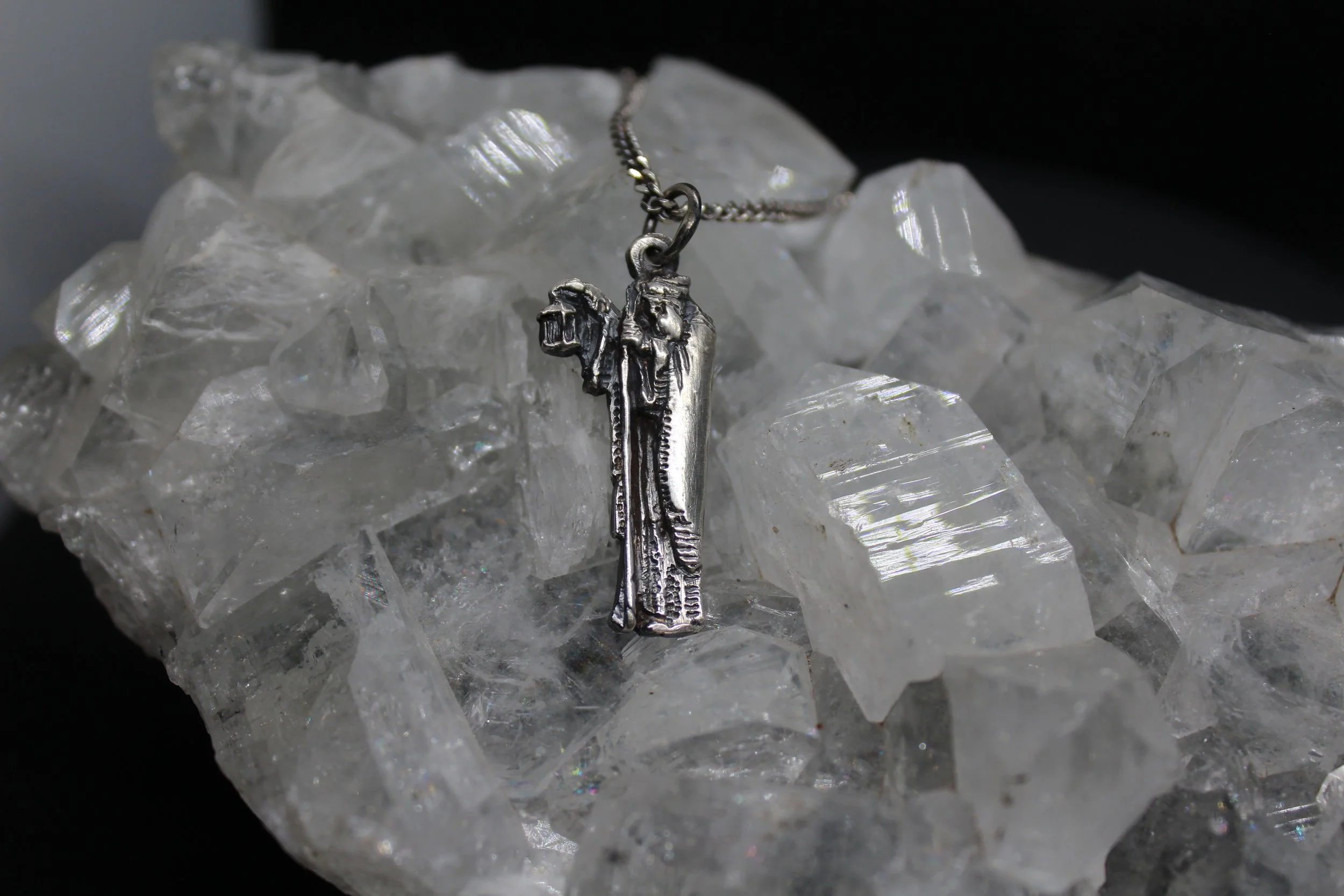 The Hermit Tarot Silver Pendant