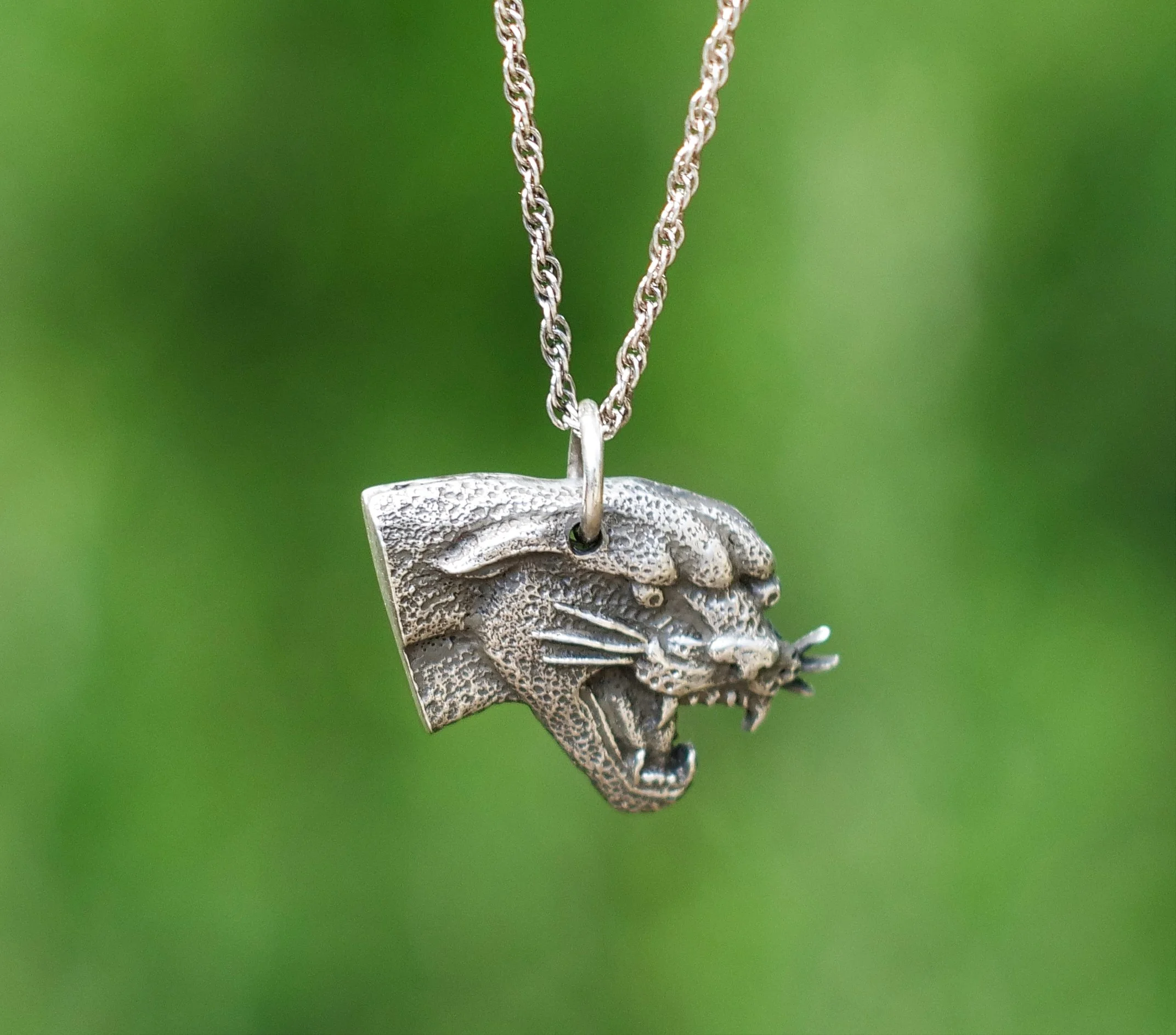 Trad Panther Silver Pendant