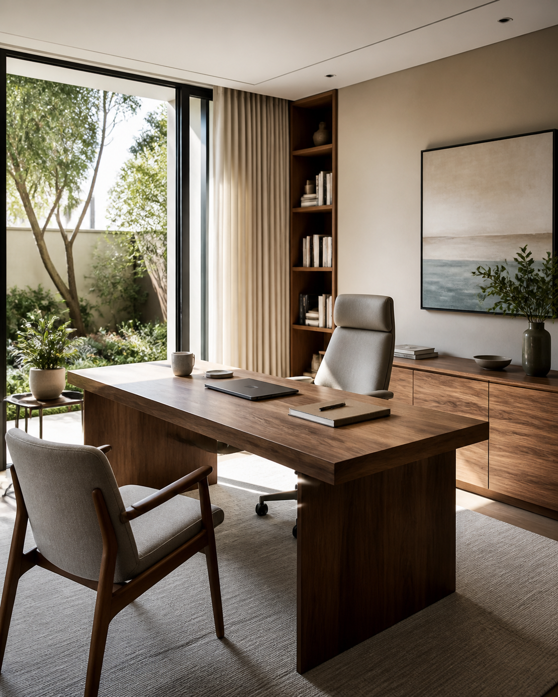 Balanced home office for a Business Feng Shui consultation