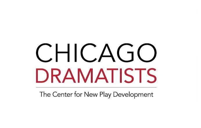 Logo for Chicago Dramatists, featuring the organization's name and the tagline "The Center for New Play Development".