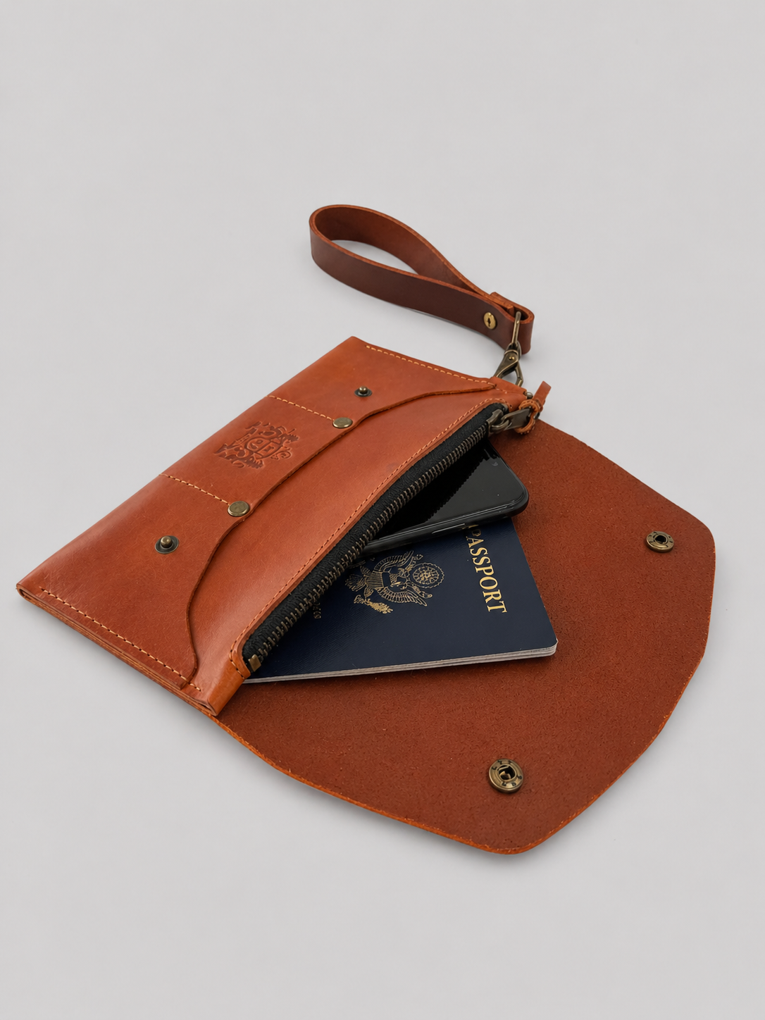 Vegetable Tanned Leather Clutch