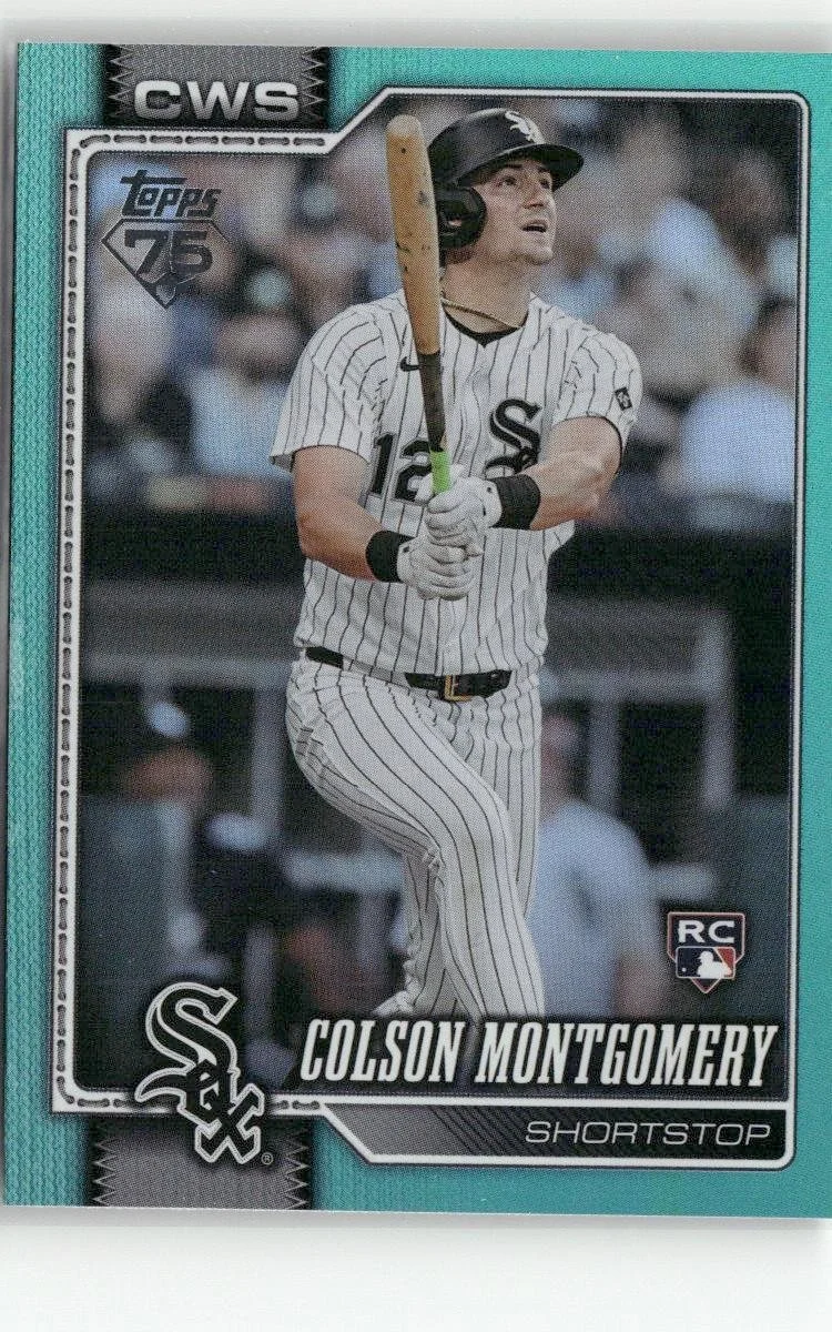 2026 Topps #157 Colson Montgomery Aqua Rainbow Foil